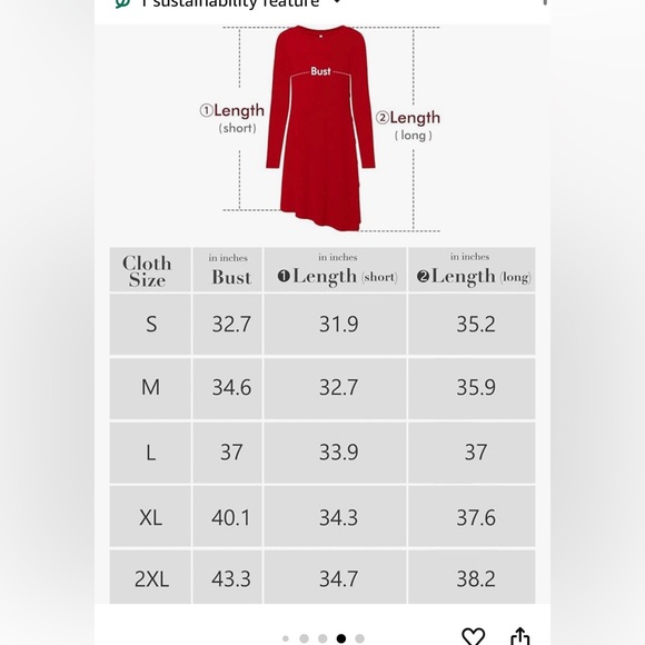 KORSIS Large Long Sleeve Dress with side Buttons. - Picture 12 of 12